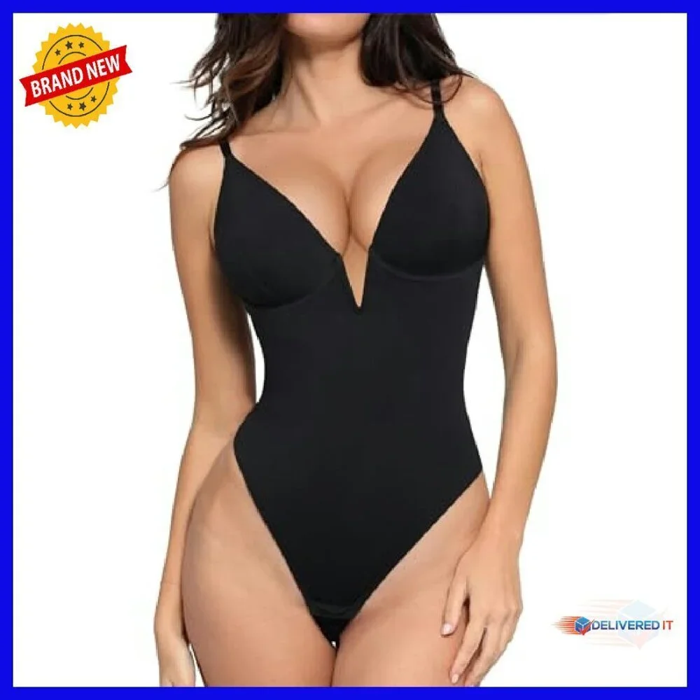 Tummy Control Shapewear Bodysuit with Underwire & Boning